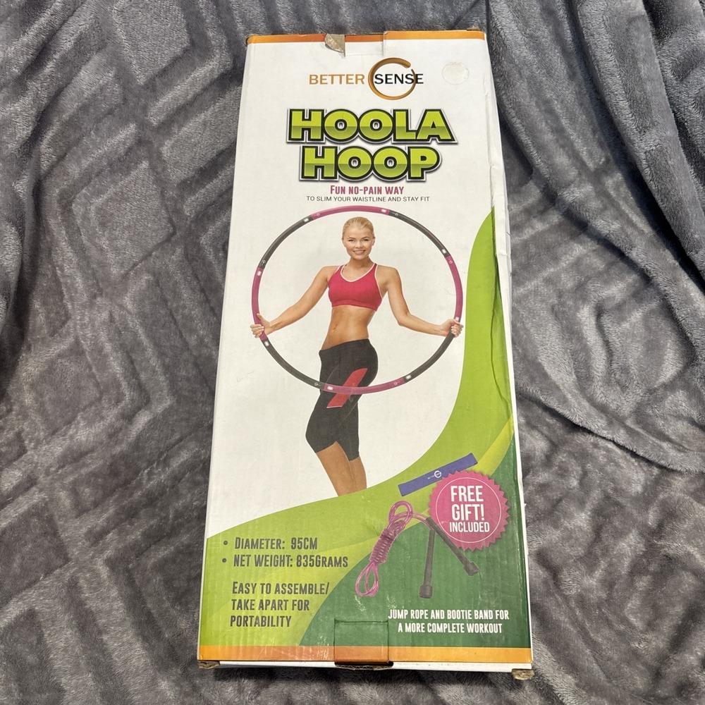 Better Sense Hoola Hoop for Adults 8‎ Section Detachable Hoola Hoops- Pink/Grey
